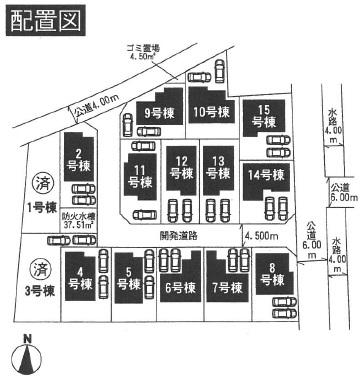 The entire compartment Figure. All 15 buildings sectioning view