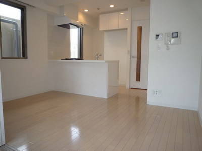 Living and room. Corner room two-sided lighting