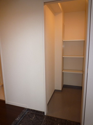 Entrance. Entrance with shoes in cloak