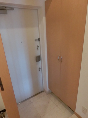 Entrance. Equipped with a large shoebox