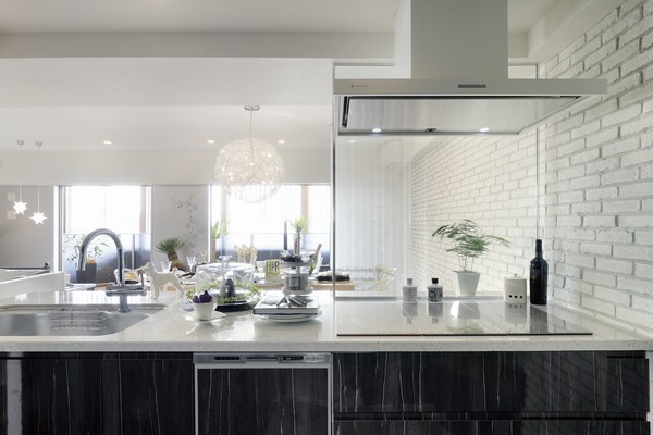 IH cooking heater adoption and wide sink of all-electric unique, Depth a kitchen that use of the counter-top