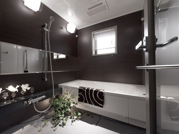 Bathing-wash room.  [Bath Room] Produce a bathroom with a clean and modern color wall. In a safe and clean also effortless bathroom, You can enjoy a comfortable bath time. Soft curve of the tub is easy to anyone to use, Breadth of simple shape and the room is, More to increase the relaxation feeling of general.