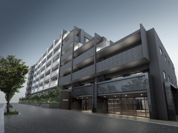 Features of the building.  [Designer Property] Same property stylish space is spread. 24-hour security and security cameras, Happy even consideration of such safety auto-lock system. (Exterior - Rendering ※ Those Rendering is drawn on the basis of the drawings of the planning stage, In fact and it may be slightly different)