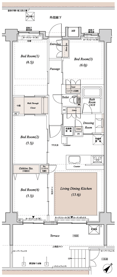 Floor: 4LDK + WTC, the occupied area: 86.41 sq m