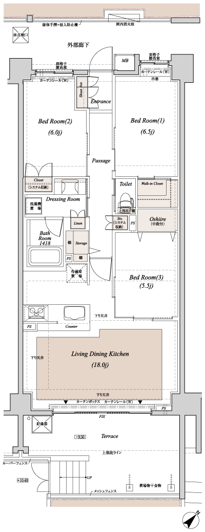 Floor: 3LDK + WIC, the occupied area: 81.08 sq m