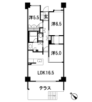 Floor: 3LDK + WTC, the occupied area: 76.81 sq m