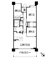 Floor: 3LDK + WTC, the area occupied: 75.7 sq m