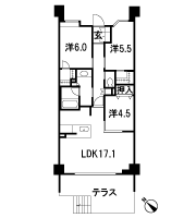 Floor: 3LDK + 2WIC, occupied area: 75.31 sq m