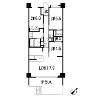 Floor: 3LDK + WIC, the occupied area: 79.92 sq m