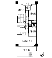 Floor: 3LDK + WIC, the occupied area: 75.23 sq m