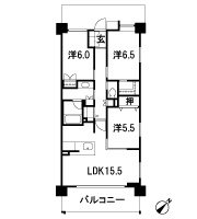 Floor: 3LDK + WIC, the occupied area: 77.05 sq m