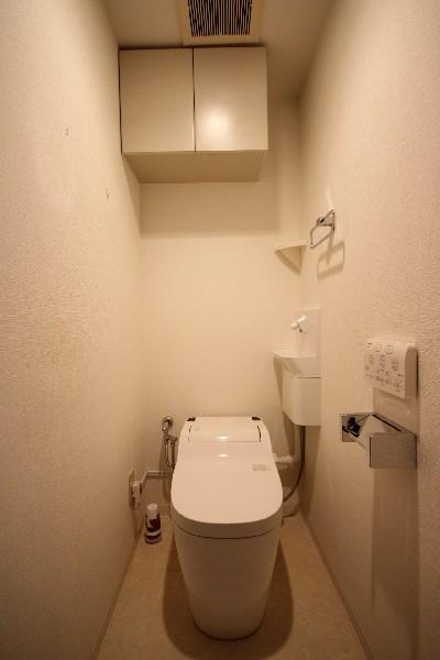Toilet. Tankless toilet, mirror, Toilet with a clean feeling in the hand-washing, etc. fashionable