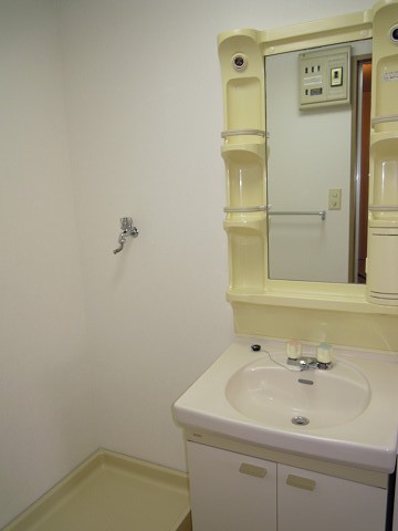 Washroom. There is also a washing machine inside the room