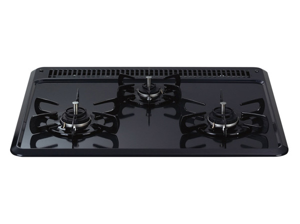 Kitchen.  [Built-in stove] Adopt the dishes built-in type of care is likely to enamel top after. Both three-necked equipped with automatic lighting failure safety device. (Same specifications)