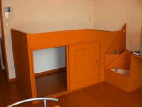 Living and room. Under the bet, It has become a storage space. 