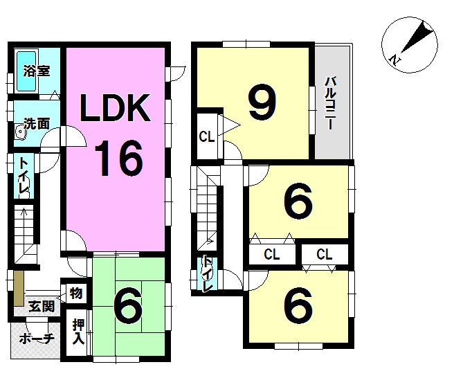 Floor plan. 18,800,000 yen, 4LDK, Land area 200.67 sq m , Building area 105.15 sq m