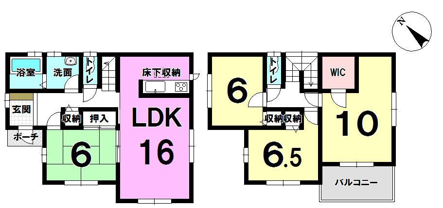 Floor plan. 21,800,000 yen, 4LDK, Land area 160.08 sq m , Building area 104.33 sq m