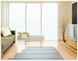 Cooling and heating ・ Air conditioning.  [Gas hot water floor heating "nook"] (No. 9 locations) The whole room from ○ feet, Warm evenly It warms the entire room in the radiant heat from the floor surface.  The surface of the floor, Because lower by about about 30 degrees than body temperature, It is gentle and comfortable heating in body. ○ quiet and achieve a clean room air Heating that does not cause the wind as air conditioning, Without winding up the dust, It does not have any blowing noise.  It is also recommended to families with small children.