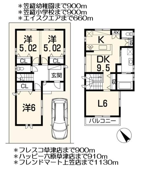 Floor plan. 26.5 million yen, 3LDK, Land area 82.22 sq m , Building area 83.06 sq m