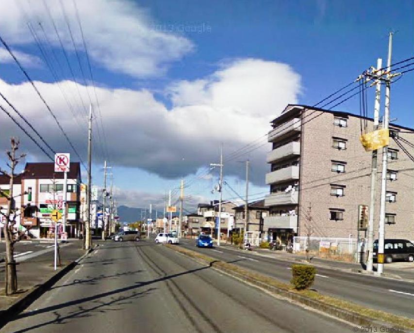 Local photos, including front road. No. 1 point side, Facing the main street. Shooting from the south side. It is suitable is such as to store or clinic