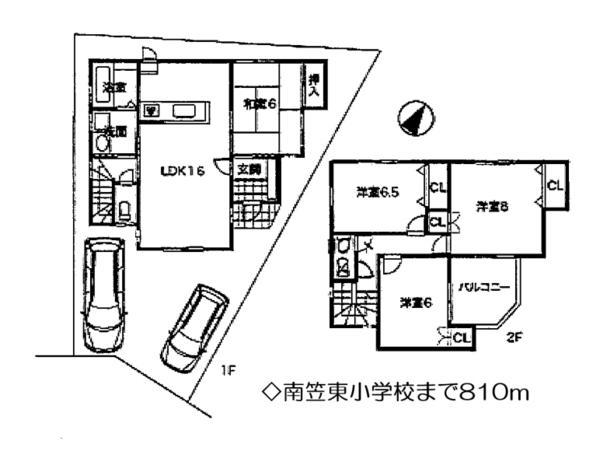 Floor plan. 19,800,000 yen, 4LDK, Land area 110.4 sq m , Building area 102.65 sq m
