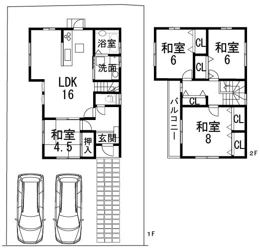 Floor plan. 29,800,000 yen, 4LDK, Land area 164.87 sq m , It is a building area of 99.37 sq m floor plan.