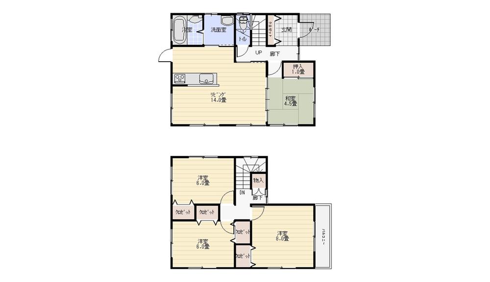 Floor plan. 28,430,000 yen, 4LDK, Land area 171.06 sq m , Building area 94.39 sq m