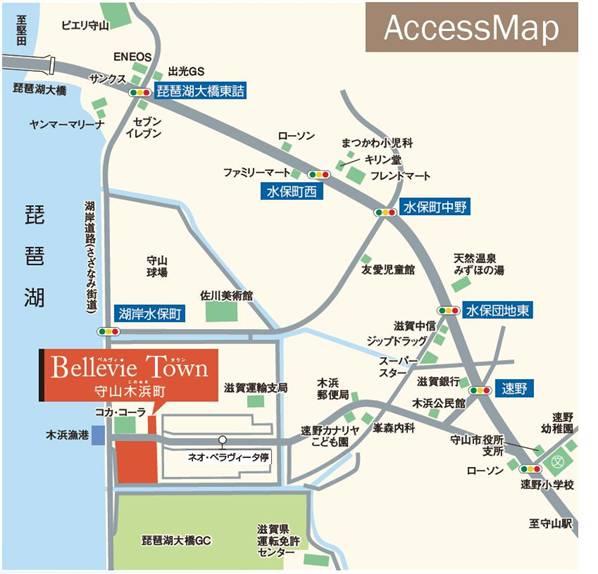 Local guide map. Sale is the land not far to Lake Biwa!