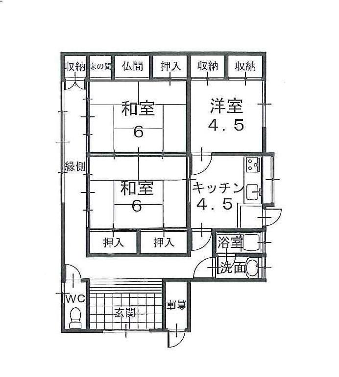 Floor plan. 39,800,000 yen, 3K, Land area 454.35 sq m , Building area 80.88 sq m