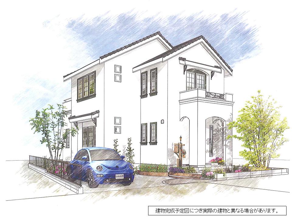 Rendering (appearance). I yield the model house of Mitsui Home!