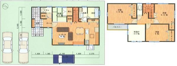 Compartment figure. Land price 5.8 million yen, Land area 158.96 sq m