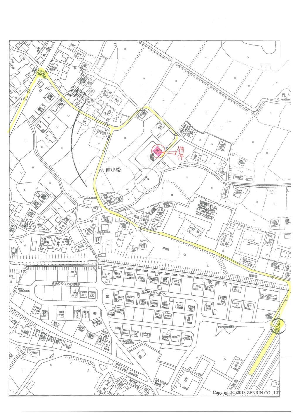 Local guide map. Local "72-22"
