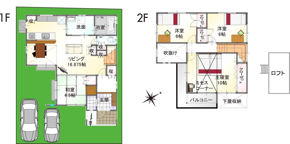 Floor plan. (No. 3 locations), Price 28,573,000 yen, 4LDK, Land area 126.37 sq m , Building area 105.58 sq m