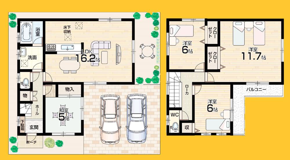 Floor plan. 15.8 million yen, 4LDK, Land area 169.45 sq m , Building area 100.84 sq m Master Bedroom spacious 11.7 Pledge It is an excellent housing in thermal efficiency.