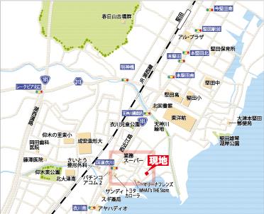 Local guide map. Local broad view