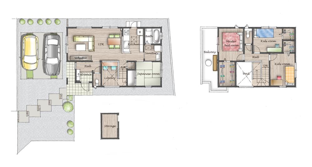 Floor plan. (No. 3 locations), Price 32,370,000 yen, 3LDK+S, Land area 164.72 sq m , Building area 106.82 sq m