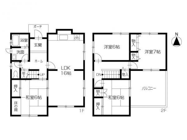 Floor plan. 19.2 million yen, 4LDK, Land area 186.11 sq m , Because there is a building area of 109.66 sq m garden and a large balcony, I think I felt To spacious.