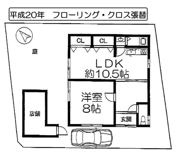Floor plan. 10.7 million yen, 1LDK, Land area 149.6 sq m , Building area 52.7 sq m