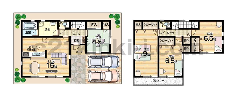 Floor plan. 19,800,000 yen, 4LDK, Land area 123.54 sq m , Building area 98.01 sq m