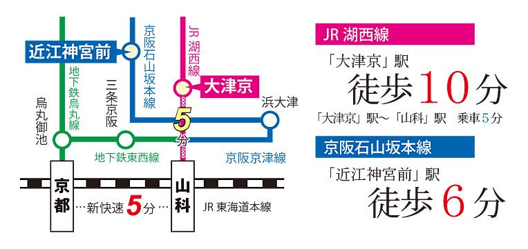 route map. 2 routes are within a 10-minute walk