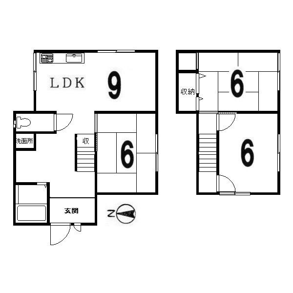 Floor plan. 7.8 million yen, 3LDK, Land area 78.49 sq m , Building area 63.81 sq m