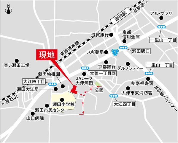 Local guide map. ※ Near the guide map