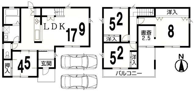 Floor plan. 26,650,000 yen, 4LDK, Land area 124.65 sq m , Building area 98.53 sq m
