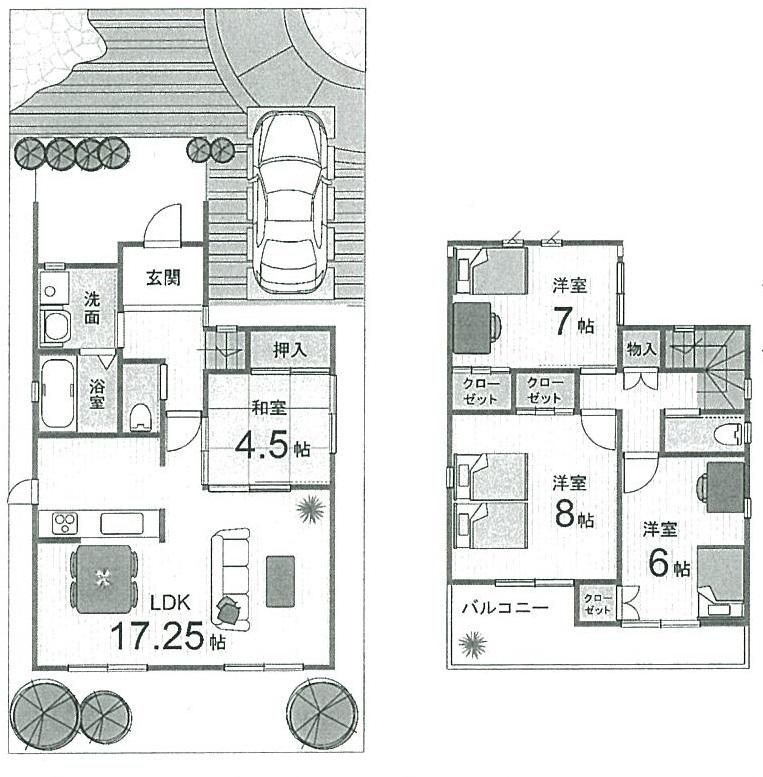 Floor plan. 27.3 million yen, 4LDK, Land area 120 sq m , Building area 96.39 sq m