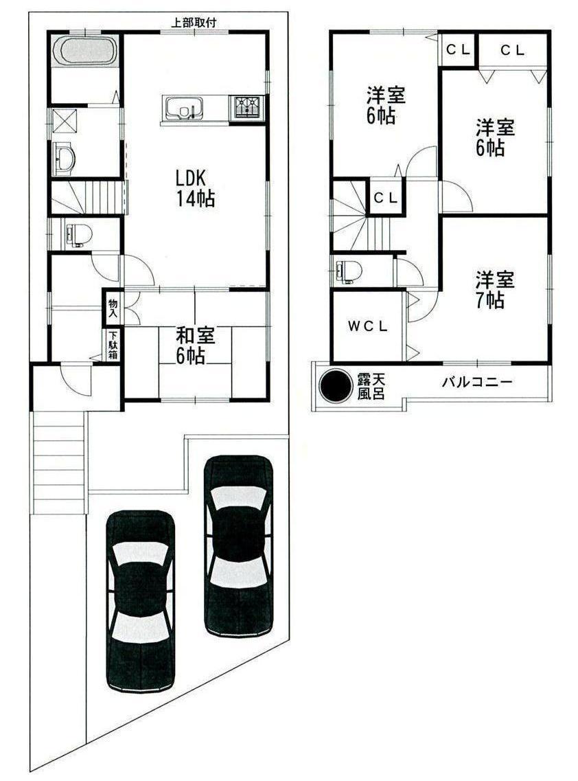 Floor plan. 17.8 million yen, 4LDK, Land area 108.18 sq m , Building area 90.72 sq m