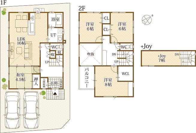 Floor plan. (Bird Town Setakita Lakefront No. 36 locations), Price 28,900,000 yen, 3LDK, Land area 123.15 sq m , Building area 107.73 sq m