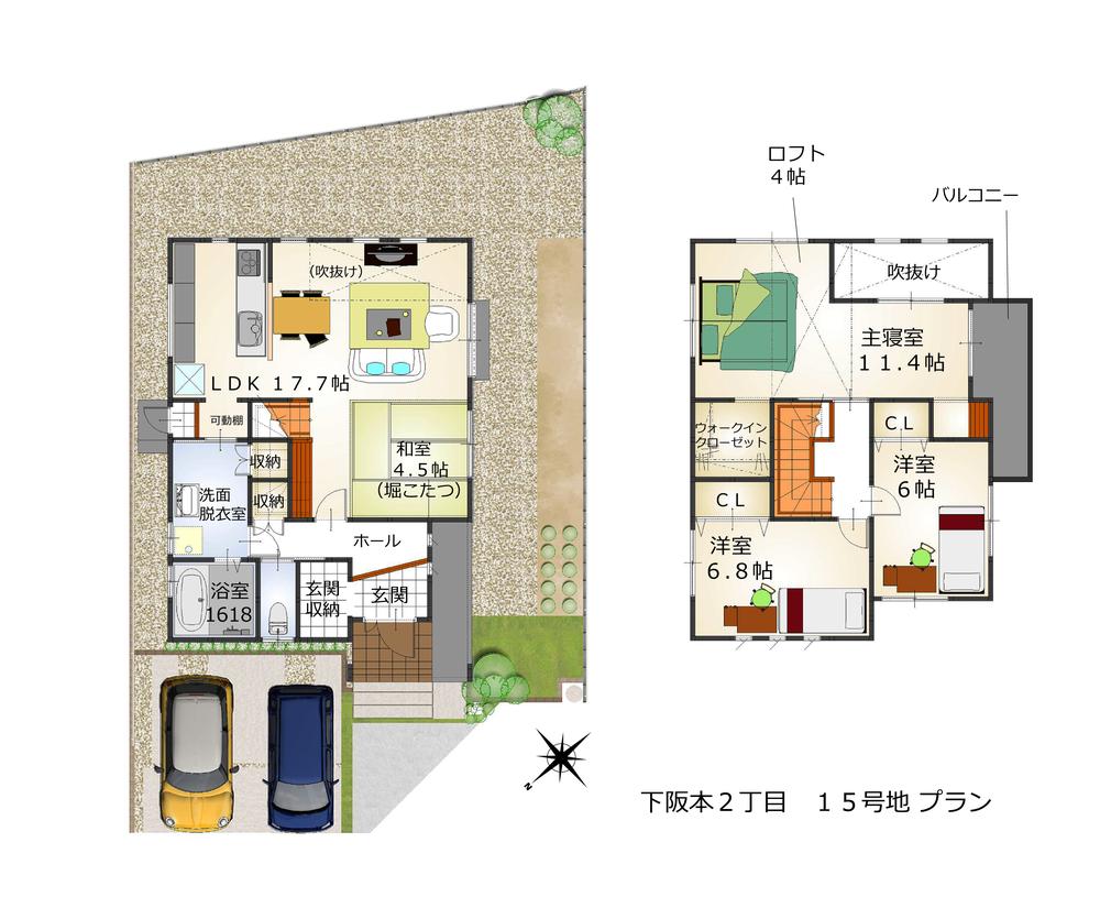 Floor plan. The sky is spread, Leafy streets. Brightly, We offer a comfortable life.