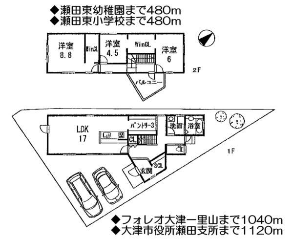 Floor plan. 23.5 million yen, 3LDK+S, Land area 143.99 sq m , Building area 105.49 sq m