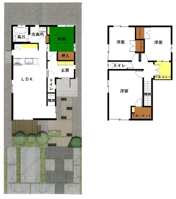 Floor plan. (No. 4 locations), Price 41,200,000 yen, 4LDK, Land area 170.95 sq m , Building area 115.32 sq m