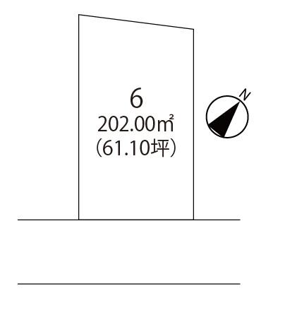 Compartment figure. Land price 16,497,000 yen, Land area 202 sq m